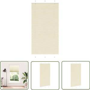 vidaXL Plissé rolgordijn - 105x200 cm - crème Plisségordijn - Rolgordijnen - Raamdecoratie - Privacy Screen - Licht Regulering