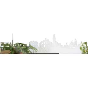 Standing Skyline Lemmer Spiegel - 40 cm - Woon decoratie om neer te zetten en om op te hangen - Meer steden beschikbaar - Cadeau voor hem - Cadeau voor haar - Jubileum - Verjaardag - Housewarming - Aandenken aan stad - WoodWideCities