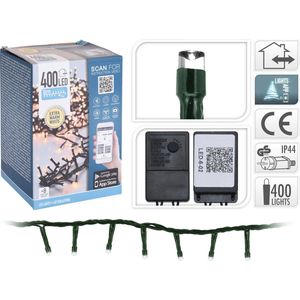 Micro Cluster verlichting 8 meter – 400 LED lampjes – extra warm wit (app bediening)