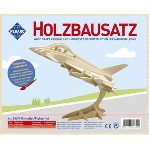 Pebaro Pebaro Houten Bouwset Eurofighter 25x20 cm.