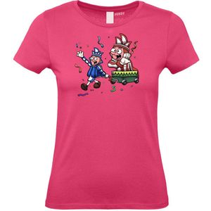 Dames T-shirt Carnavalsoptocht | Carnaval | Carnavalskleding Dames Heren | Roze | maat XS