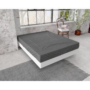 Dreamhouse Flanel Hoeslaken Premium - 140 x 200/210 - Antraciet