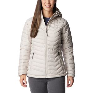 Columbia Powder Lite™ Hooded Jacket - Dames Jas - Gewatteerde puffer Jas met Capuchon - Maat L - Bruin