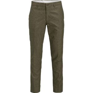 JACK & JONES Riviera Linen Trouser Fit slim fit - heren pantalon - groen - Maat: 56