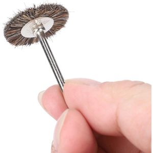 30-delige Set Draad Borstels - Messing Staal Borstel Polijsten Wielen Kit voor Dremel Rotary Tools (Paardenhaar)