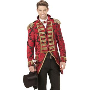 Widmann - Middeleeuwen & Renaissance Kostuum - Royale Frackjas Parade Rood Man - Rood - Small - Halloween - Verkleedkleding