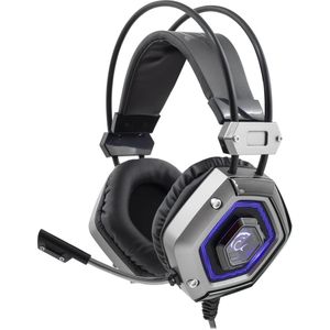 White Shark Lion Silver PC Gaming Headset - 50mm Drivers - LED