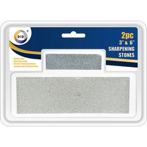 Set van 2x Wetstenen / slijpstenen met 2 korrelmaten - 7,5 en 15 cm - messenslijper/gereedschapslijper