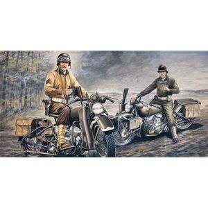 1:35 Italeri 322 U.S. Motorcycles D-Day Plastic Modelbouwpakket