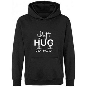 Be Friends Hoodie - Let's hug it out - Heren - Zwart - Maat S