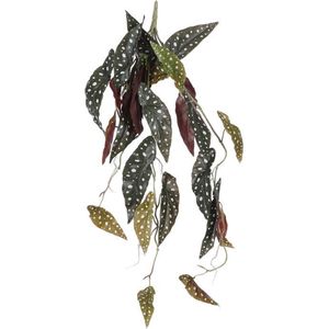 Kunstplant Begonia Maculata Hangplant Donker Groen - Steker L80 cm - Mica Decorations