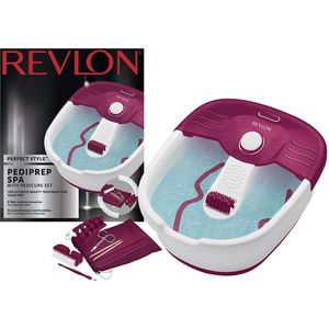 Revlon RVFB7021PE - Elektrisch voetenbad - Met Warmhoudfunctie - Bubbelmassage - 9-Delige Nagelverzoringsset