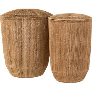 J-Line mand Dantya Lang - jute - naturel - 2 stuks