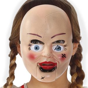 Fiestas Guirca - Terror doll masker (pvc) - Halloween Masker - Enge Maskers - Masker Halloween volwassenen - Masker Horror