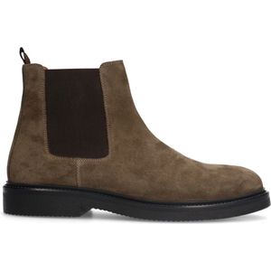 Manfield - Heren - Taupe suède chelsea boots - Maat 44