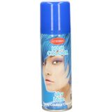 Set van 2x kleuren haarverf/haarspray van 125 ml - Blauw en Geel - Carnaval en supporters verkleed spullen