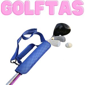 ACTIE - Compacte Golftas - Voor 3 clubs - Hoogwaardige kwaliteit - Schouderband - Driving Range - Lichtgewicht - Gemakkelijk mee te nemen - Draagtas -