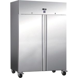 Gastro-Inox RVS 1200 liter vriezer, statisch gekoeld met ventilator