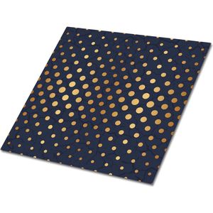 Tulup PVC Tegels - Gouden Punten Vinyl Tegels - 30 cm x 30 cm - Maritiem Zelfklevende Vinyl Tegels - Verpakking van 9 stuks - Wand PVC Tegels - Geometrisch Plaktegels - Vinyl Wandtegels - Plaktegels keuken en Badkamer