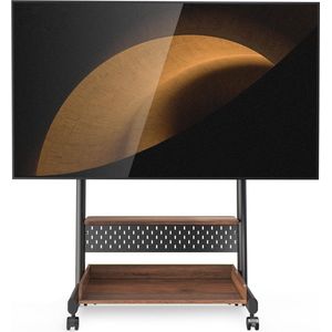 tv meubel verrijdbaar 1,4m met houten voet voor 40-55 65 75 85 inch