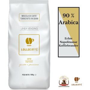 Arabica Koffiebonen - Lollo Caffè Oro 1kg - Italiaanse espresso - Smaakvol & fruitig - Topkwaliteit Koffiebrander uit Napels
