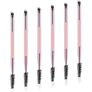 Duo wenkbrauwborstels en mini-wimperborstel set - 6 stuks