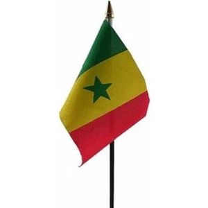 Senegal mini vlaggetje op stok 10 x 15 cm