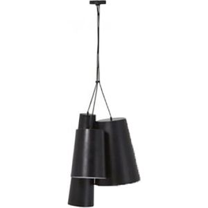 Home Sweet Home - Design Hanglamp Bowd - 3 lichts hanglamp gemaakt van Metaal - Zwart - 63/63/168cm - Pendellamp geschikt voor woonkamer, slaapkamer en keuken- geschikt voor E27 LED lichtbron