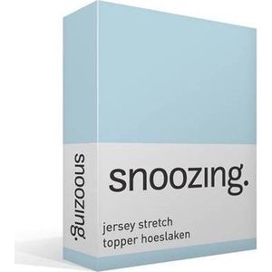 Snoozing Jersey Stretch - Topper - Hoeslaken - Tweepersoons - 140/150x200/220 cm - Hemel