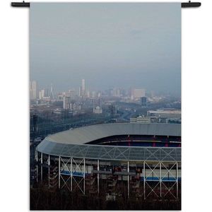 Mezo Wandkleed Stadion Feijenoord De Kuip 01 Rechthoek Verticaal XL (210 X 150 CM) - Wandkleden - Met roedes