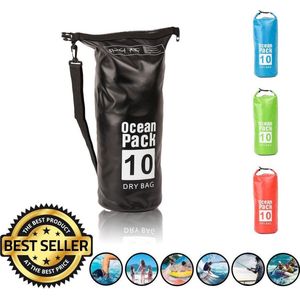 Decopatent® Waterdichte Tas - Dry bag - 10L - Ocean Pack - Dry Sack - Survival Outdoor Rugzak - Drybags - Boottas - Zeiltas -Zwart
