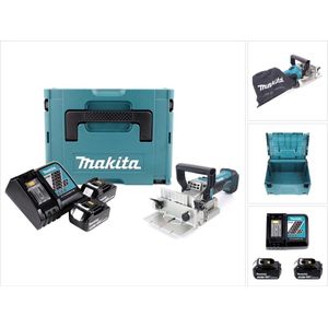 Makita BPJ180RFJ Blau/Schwarz Akku-Nutfräse 18 V, 3,0 Ah