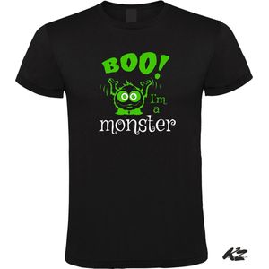 Klere-Zooi - Boo! I'm a Monster - Zwart Heren T-Shirt - L