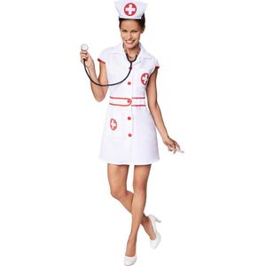 dressforfun - Vrouwenkostuum sexy verpleegster L - verkleedkleding kostuum halloween verkleden feestkleding carnavalskleding carnaval feestkledij partykleding - 301505