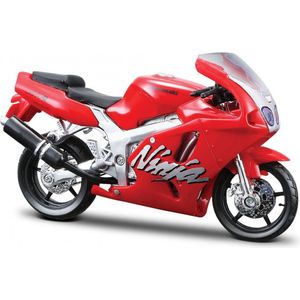 Bburago KAWASAKI NINJA ZX7R 1994 rood/wit schaalmodel 1:18