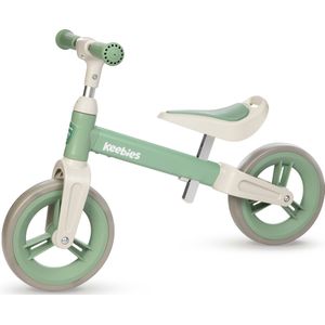 Keebies Loopfiets - Voor kinderen 1,5 en 2 en 3 / 4 Jaar - Kinderfiets - Balance Bike - Baby Fiets - Binnen en Buiten Speelgoed - Voor Jongens en Meisje - Olijfgroen