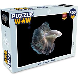 Puzzel Vis - Staart - Wit - Legpuzzel - Puzzel 500 stukjes