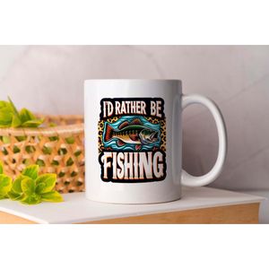 Mok I'd Rather Be Fishing - Fishing - Gift - Cadeau - Angling - Fisherman - CatchOfTheDay - Vissen - Hengelsport - Visser - VangstVanDeDag - Vliegvissen