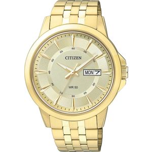 Citizen BF2013-56PE - Horloge - Leer - Goudkleurig - Ø 41 mm