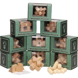 Houten Hersenkraker Puzzel (12 stukjes, IQ geduld spellen)