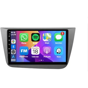 Autoradio 4/64GB met Carplay en Android auto | Geschikt voor Seat Altea en Toledo 2004-2015 | Radio scherm met Navigatie | 2004 2005 2006 2007 2008 2009 2010 2011 2012 2013 2014 2015 | XL