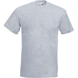 Set van 3x stuks basic licht grijs t-shirt voor heren - voordelige katoenen shirts - Regular fit, maat: S (36/48)