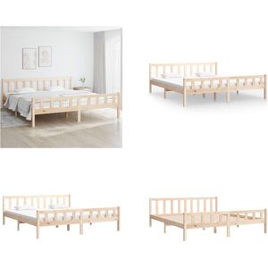 vidaXL Bedframe massief hout 180x200 cm 6FT Super King - Bedframe - Bedframes - Tweepersoonsbed - Bed