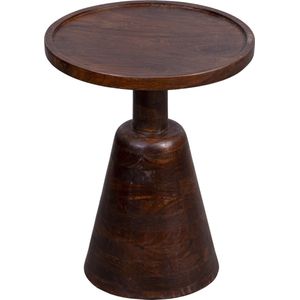 BLenS-Furniture Bijzettafel Scheveningen bruin mangohout rond