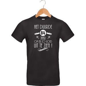 mijncadeautje - T-shirt unisex - zwart - verjaardag - Het duurde 84 jaar - maat XXL