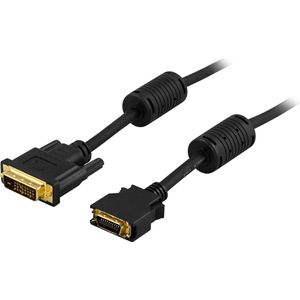 Deltaco DVI-606B, DVI-D, DFP20M video kabel adapter, zwart, 3m