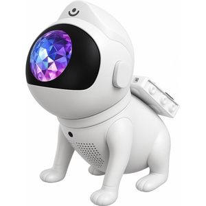 Lunastic Space Dog Sterrenhemel Nachtlamp - Bluetooth Sterren Projector met Smartphone App - Sterrenhemel projector - Galaxy Projector in vorm van hond - Wit