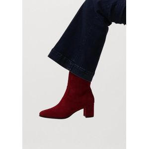 Notre-V 8543 Enkellaarsjes - Enkelboots met rits - Dames - Rood - Maat 39