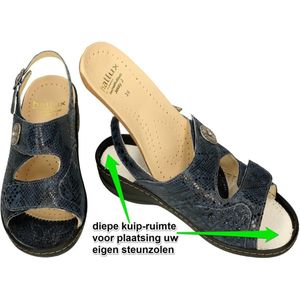 Fidelio Hallux -Dames - blauw donker - sandalen - maat 37