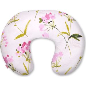 Borstvoedingskussen Voedingscroissantkussen, afneembaar, handsfree voeden - bloemen